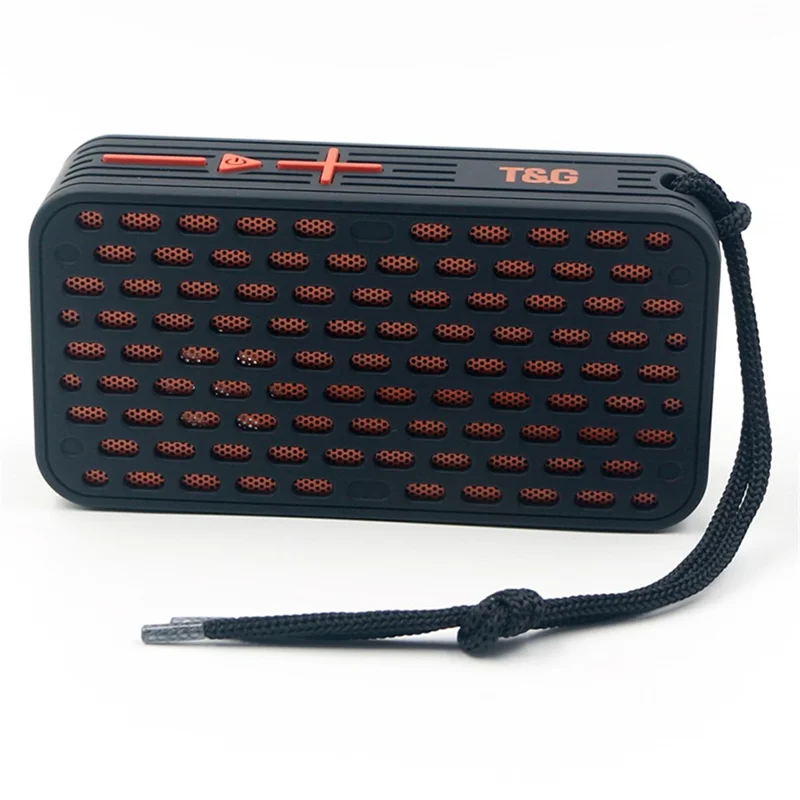 T&G TG-393 Outdoor Sport TWS Bluetooth-compatible Speaker FM AUX Wireless Music Subwoofer - Black