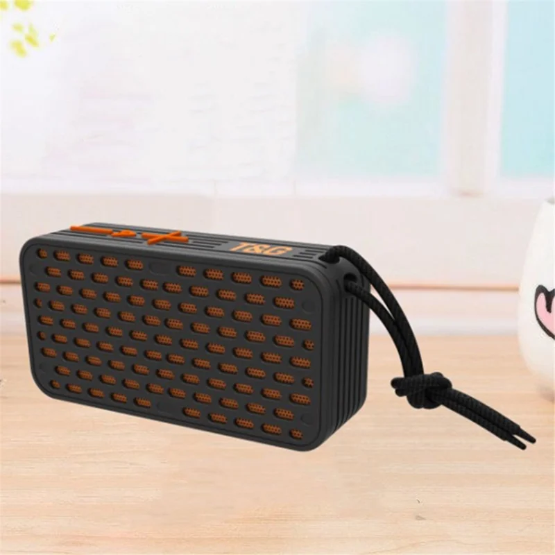 T&G TG-393 Outdoor Sport TWS Bluetooth-compatible Speaker FM AUX Wireless Music Subwoofer - Black