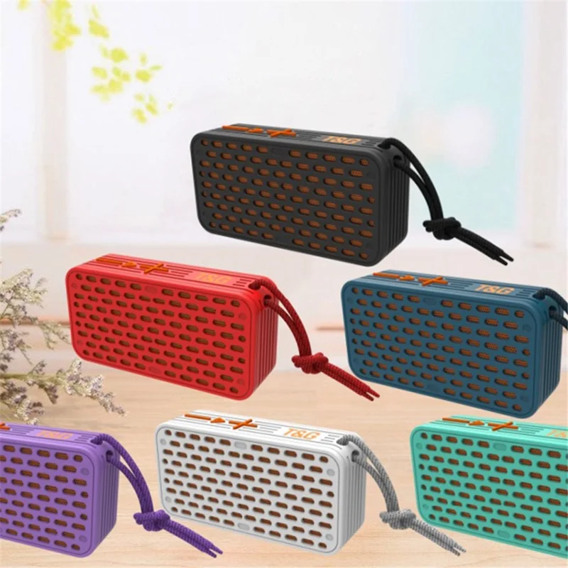 T&G TG-393 Outdoor Sport TWS Bluetooth-compatible Speaker FM AUX Wireless Music Subwoofer - Black