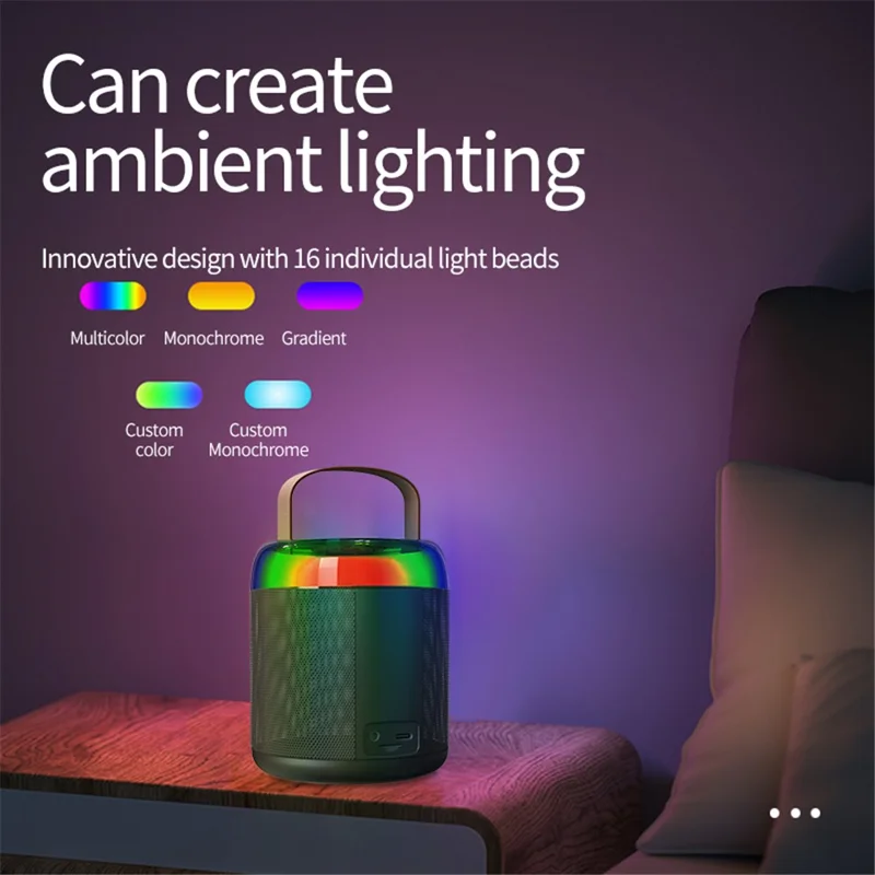 Machine karaoké Y2, enceinte compatible Bluetooth, prise en charge de la lecture 3,5 mm AUX et carte TF avec 1 microphone - Rose