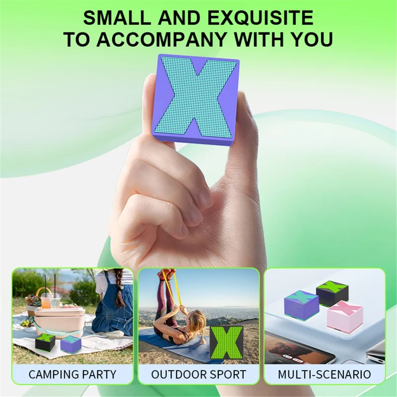 X1 Portable Mini Bluetooth-compatible Speaker Aluminum Alloy+ABS Wireless Music Subwoofer - Peach