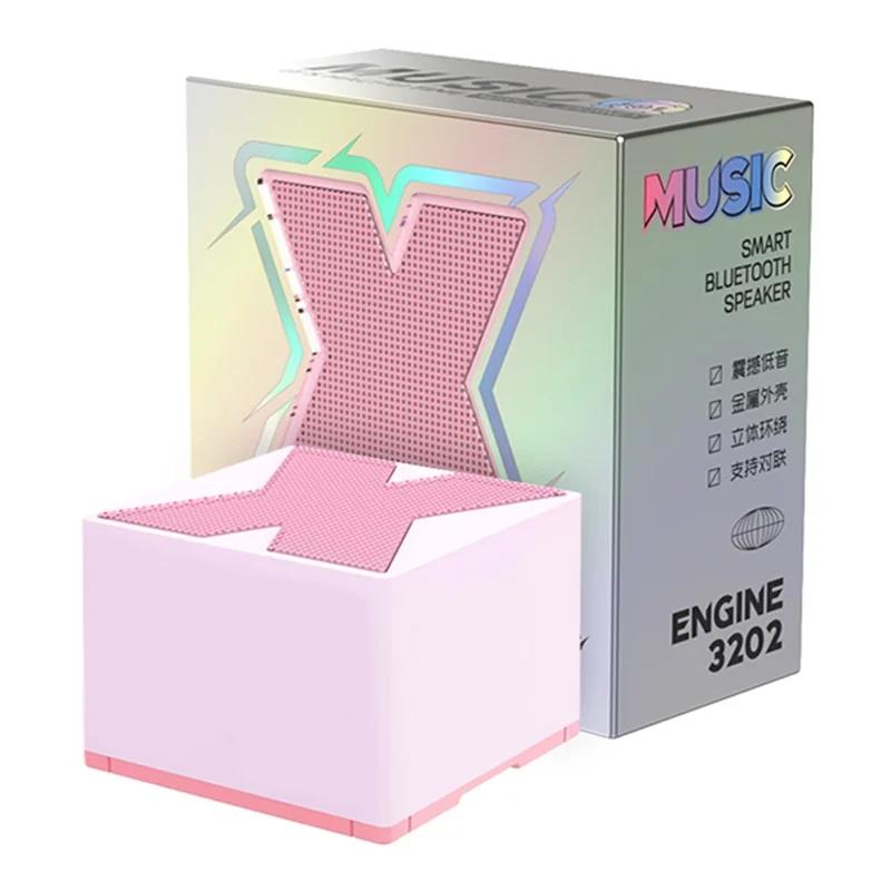 X1 Portable Mini Bluetooth-compatible Speaker Aluminum Alloy+ABS Wireless Music Subwoofer - Peach