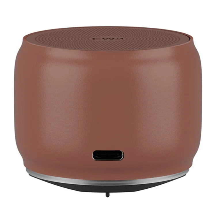 EWA A126 Metal Case TWS Bluetooth-compatible 5.0 Portable Speaker with Bass Radiator - Brown