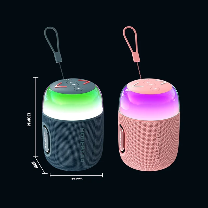 HOPESTAR SC-02mini 10W Portable Wireless Bluetooth-compatible Speaker with RGB Light - Grey