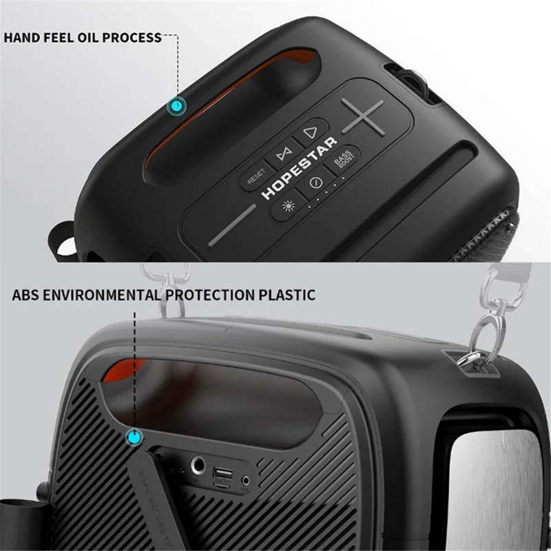 HOPESTAR Party One Bluetooth-compatible Speaker Portable Wireless Karaoke Speaker with 2 Microphones - Green