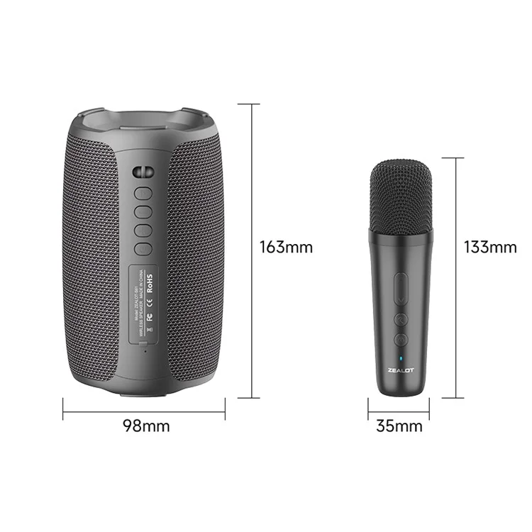 Haut-parleur Bluetooth ZEALOT S61 étanche extérieur avec son de basse puissant