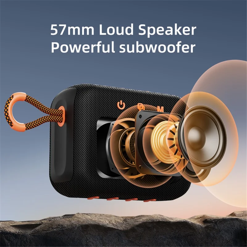 ZEALOT S75 Portable Bluetooth-compatible Speaker IPX6 Waterproof True Wireless Stereo Subwoofer - Orange
