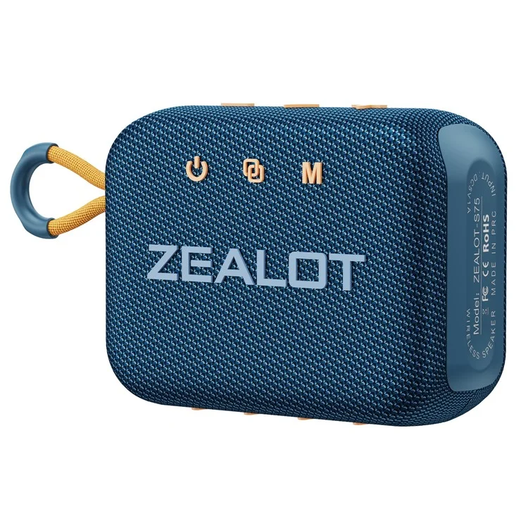 ZEALOT S75 Portable Bluetooth-compatible Speaker IPX6 Waterproof True Wireless Stereo Subwoofer - Blue