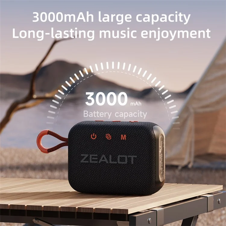 ZEALOT S75 Portable Bluetooth-compatible Speaker IPX6 Waterproof True Wireless Stereo Subwoofer - Blue