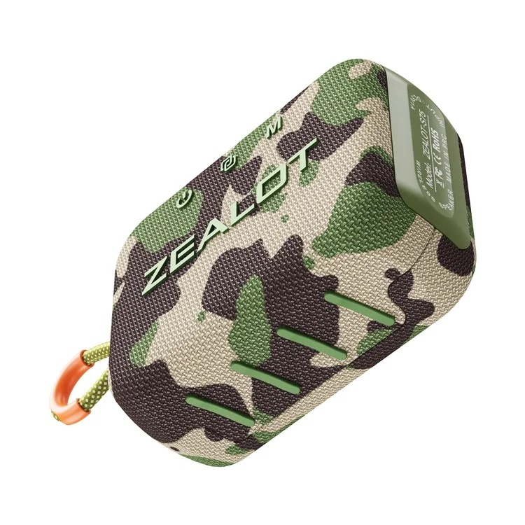 ZEALOT S75 Portable Bluetooth-compatible Speaker IPX6 Waterproof True Wireless Stereo Subwoofer - Camouflage