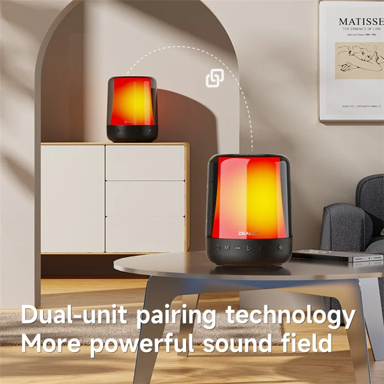 ZEALOT S66M RGB Light Bluetooth-compatible 5.2 Wireless Speaker with 2 Microphones