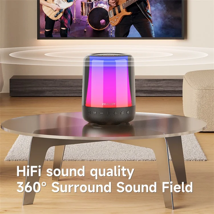 ZEALOT S66M RGB Light Bluetooth 5.2 Wireless Speaker with 2 Microphones