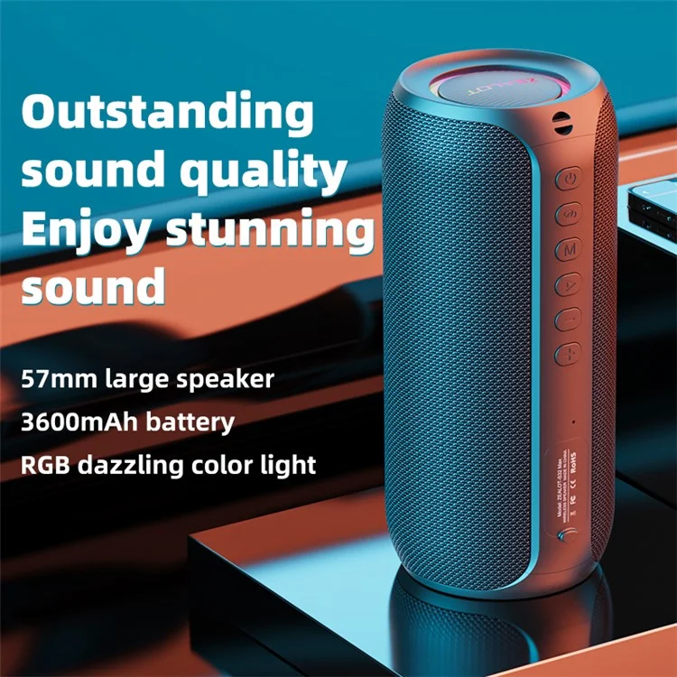 ZEALOT S32MAX 20W Portable Bluetooth-compatible Speaker IPX5 Waterproof Outdoor Subwoofer (CE Certified) - Black