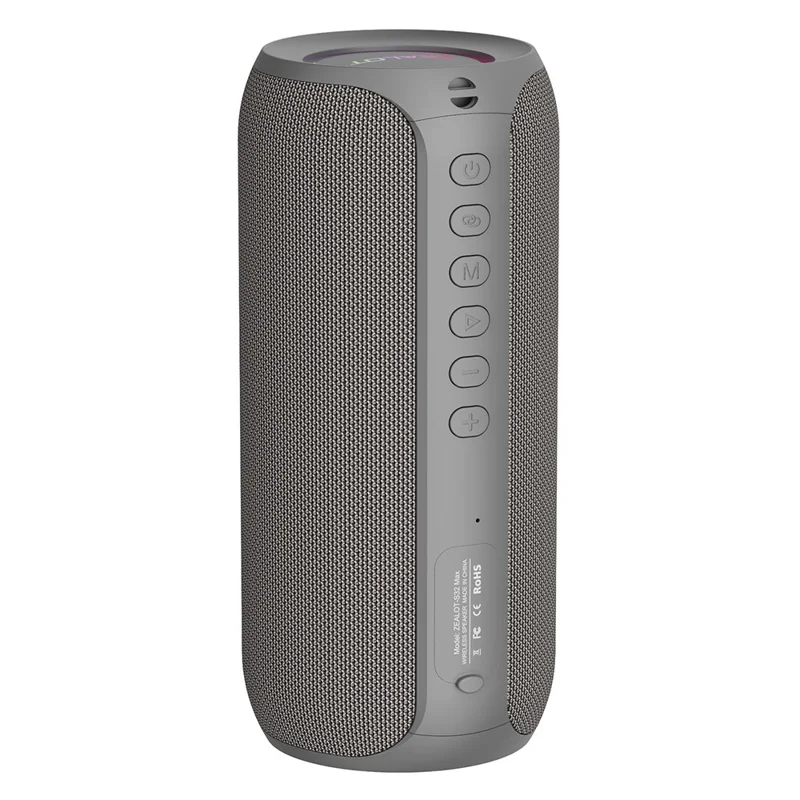 ZEALOT S32MAX 20W Portable Bluetooth-compatible Speaker IPX5 Waterproof Outdoor Subwoofer (CE Certified) - Grey