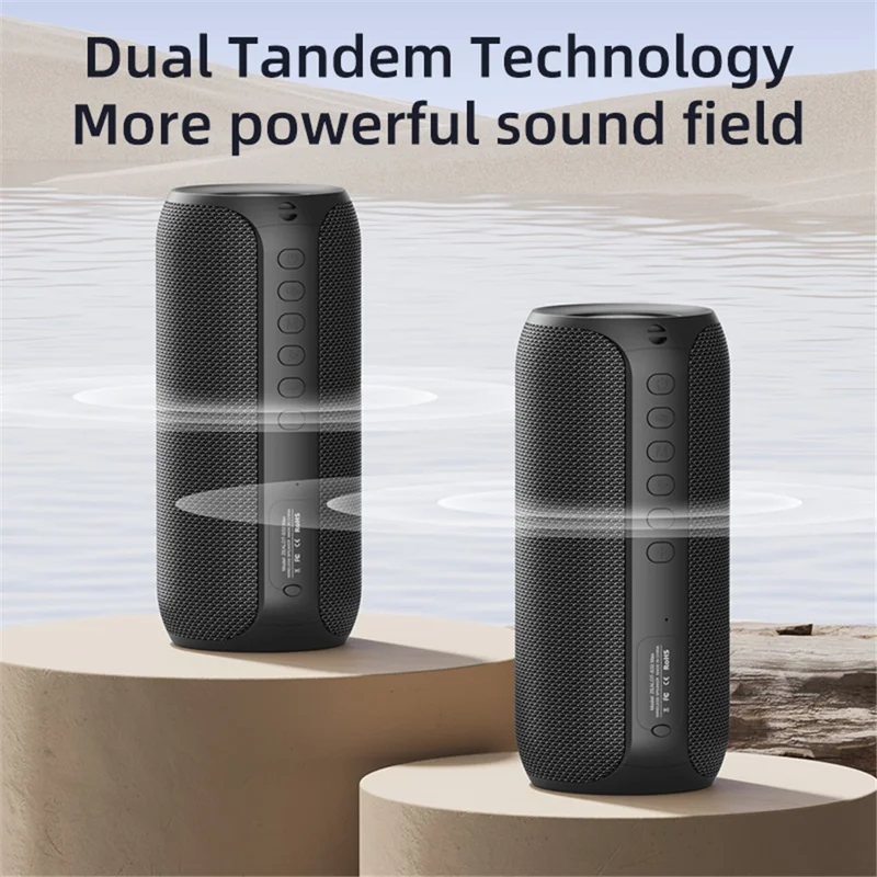 ZEALOT S32MAX 20W Portable Bluetooth-compatible Speaker IPX5 Waterproof Outdoor Subwoofer (CE Certified) - Grey