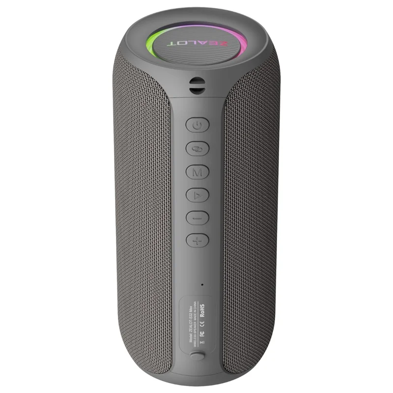 ZEALOT S32MAX 20W Portable Bluetooth-compatible Speaker IPX5 Waterproof Outdoor Subwoofer (CE Certified) - Grey