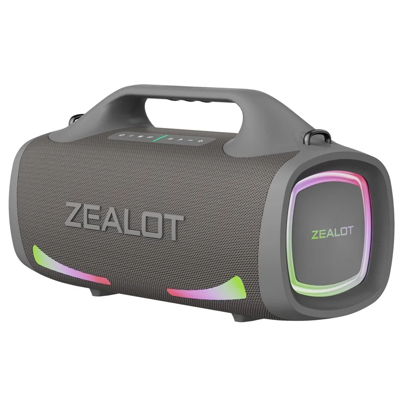 ZEALOT S79 Waterproof Portable Bluetooth-compatible Speaker RGB Light Handheld Subwoofer (CE Certified) - Grey