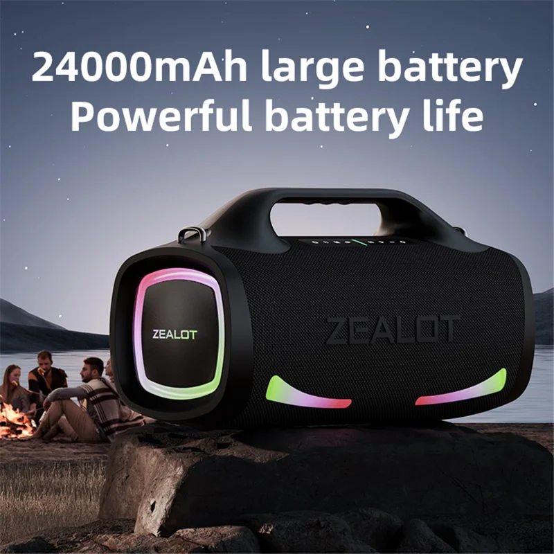 ZEALOT S79 Waterproof Portable Bluetooth-compatible Speaker RGB Light Handheld Subwoofer (CE Certified) - Grey