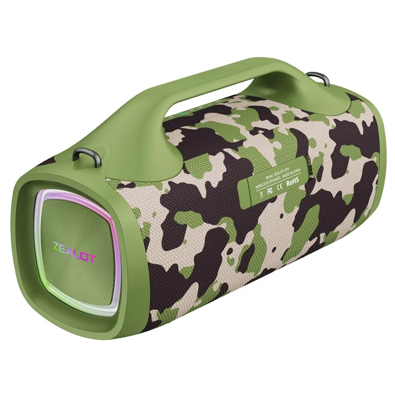 ZEALOT S79 Waterproof Portable Bluetooth-compatible Speaker RGB Light Handheld Subwoofer (CE Certified) - Desert Camouflage