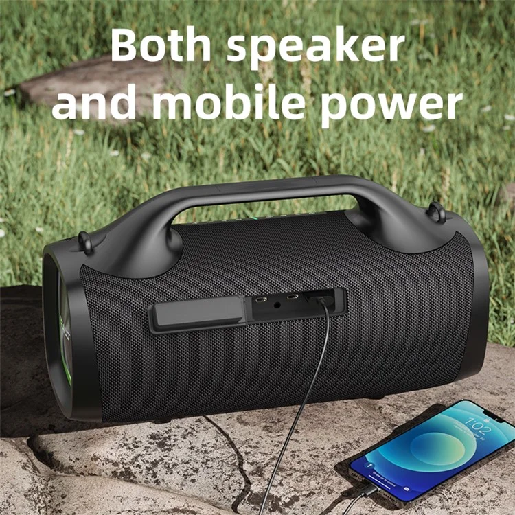ZEALOT S79 Haut-Parleur Bluetooth Portable Imperméable RGB Light Handheld Subwoofer (Certifié CE) - Bleu