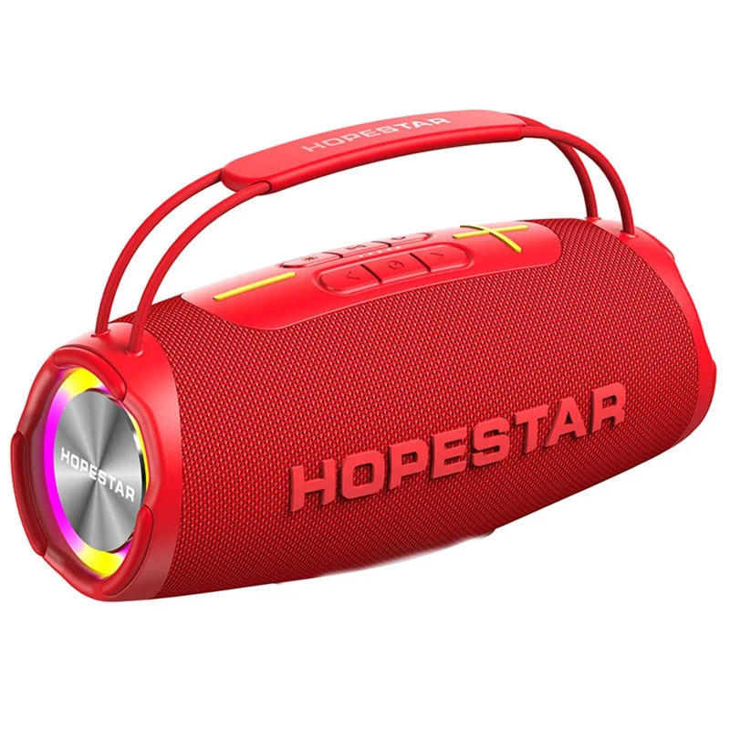 HOPESTAR H53 Outdoor Waterproof Wireless Bluetooth-compatible Speaker Handheld High Power Subwoofer - Red