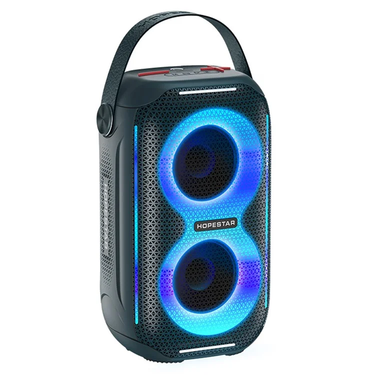 HOPESTAR Party 200 Mini Portable Bluetooth-compatible Speaker Outdoor Waterproof Pulse RGB Light Bass Speaker - Dark Blue