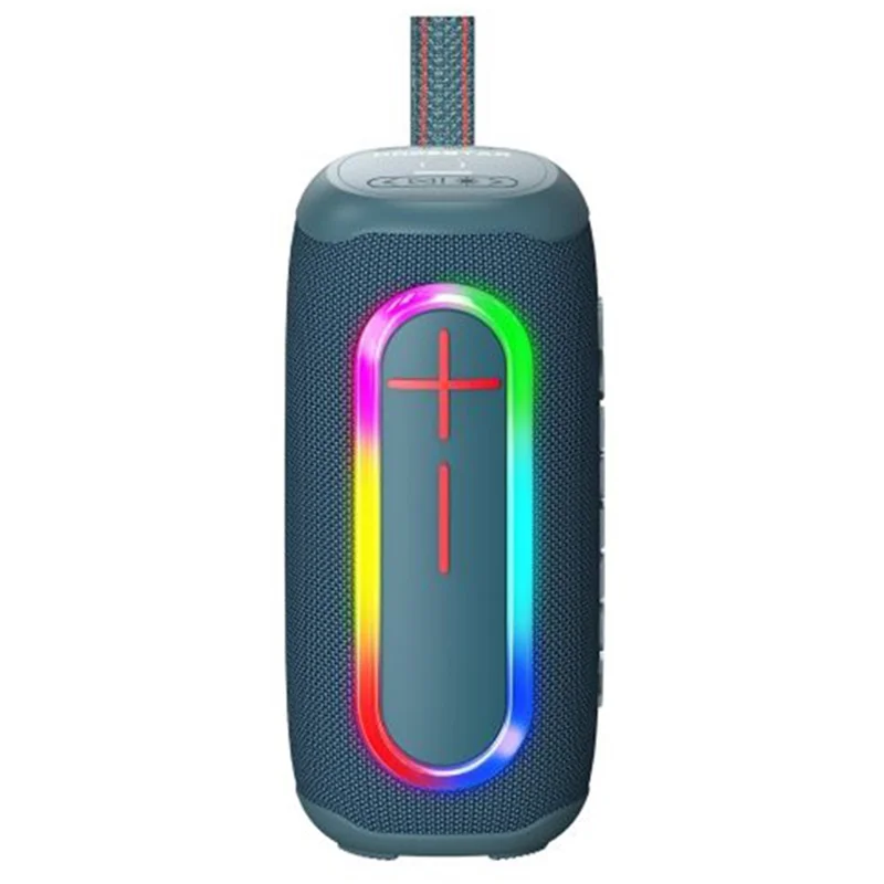 HOPESTAR P60 Wireless Bluetooth-compatible Speaker Outdoor Stereo Boombox with RGB Light - Blue