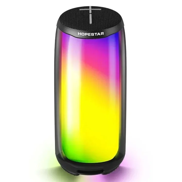 HOPESTAR P49 Caixa de Som Bluetooth 5.3 com Luz RGB, À Prova d'Água, Sem Fio - Preta