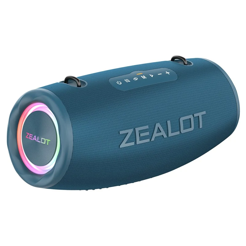 ZEALOT S87 Bluetooth-compatible Speaker RGB Light Outdoor 80W High Power Subwoofer - Blue