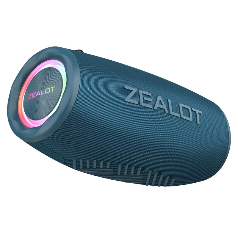 ZEALOT S87 Bluetooth-compatible Speaker RGB Light Outdoor 80W High Power Subwoofer - Blue