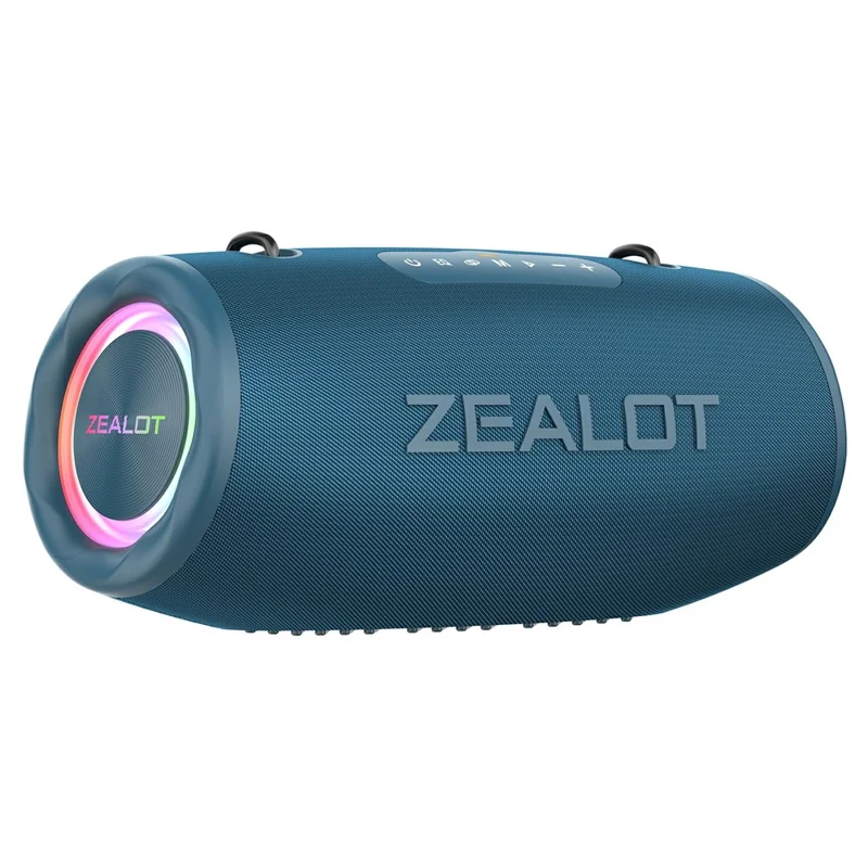 ZEALOT S87 Bluetooth-compatible Speaker RGB Light Outdoor 80W High Power Subwoofer - Blue