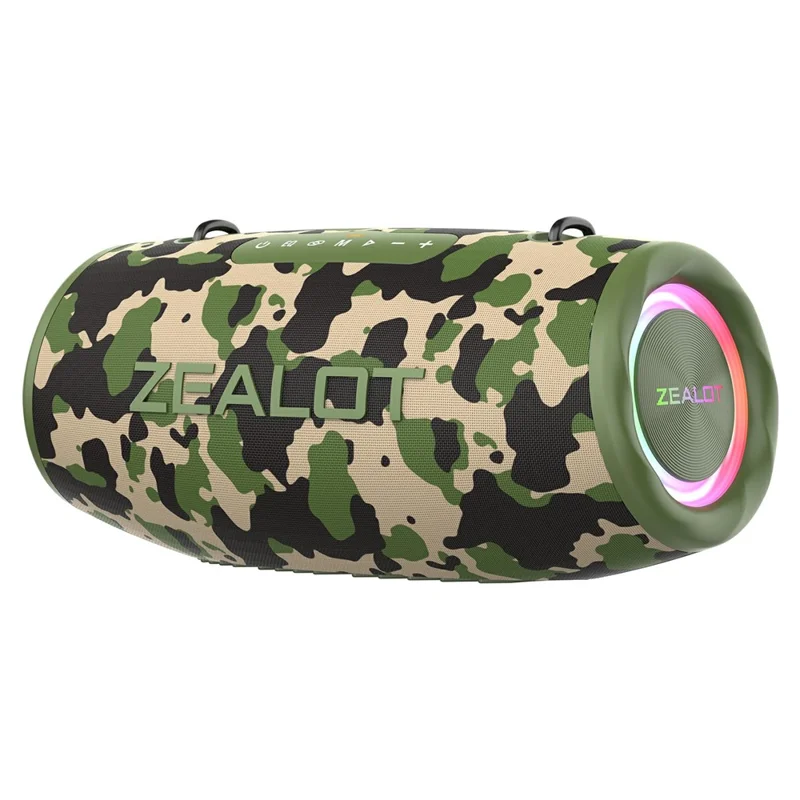 ZEALOT S87 Bluetooth-compatible Speaker RGB Light Outdoor 80W High Power Subwoofer - Camouflage
