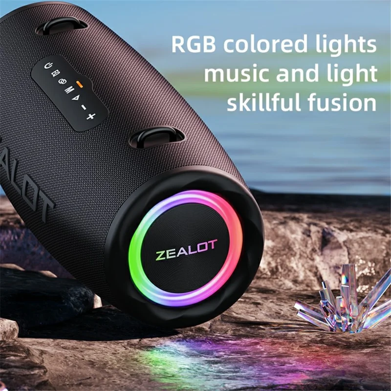 ZEALOT S87 Bluetooth-compatible Speaker RGB Light Outdoor 80W High Power Subwoofer - Camouflage