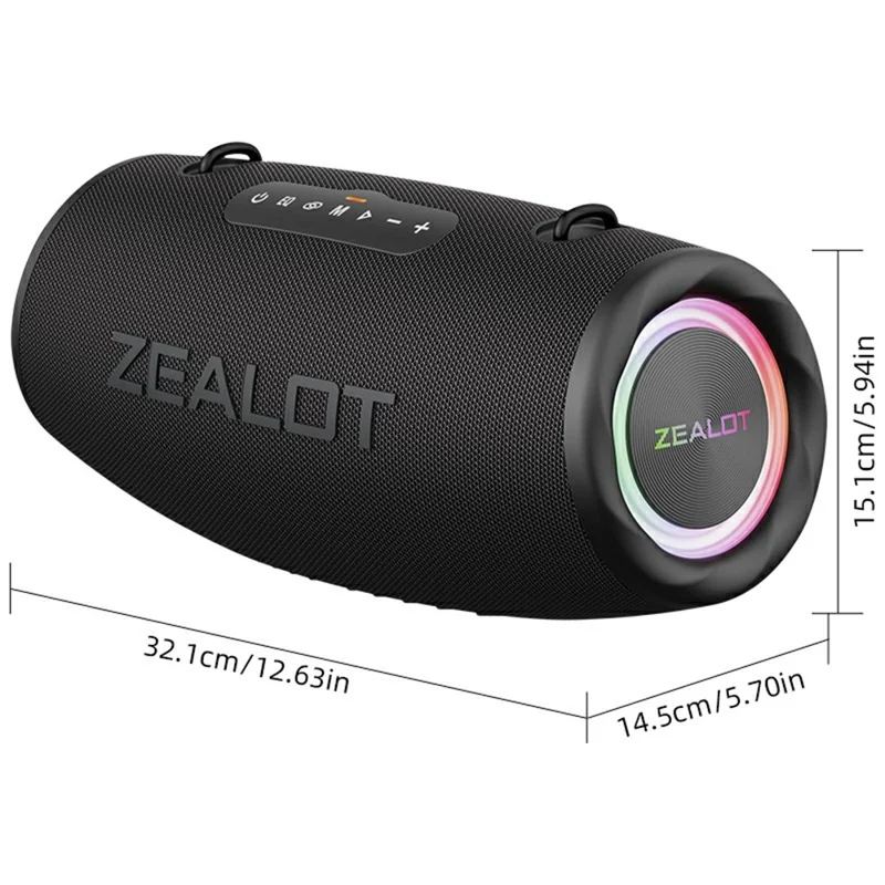 ZEALOT S87 Bluetooth-compatible Speaker RGB Light Outdoor 80W High Power Subwoofer - Camouflage