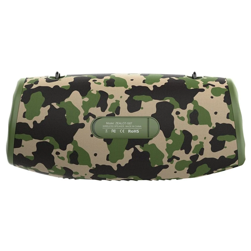 ZEALOT S87 Bluetooth-compatible Speaker RGB Light Outdoor 80W High Power Subwoofer - Camouflage