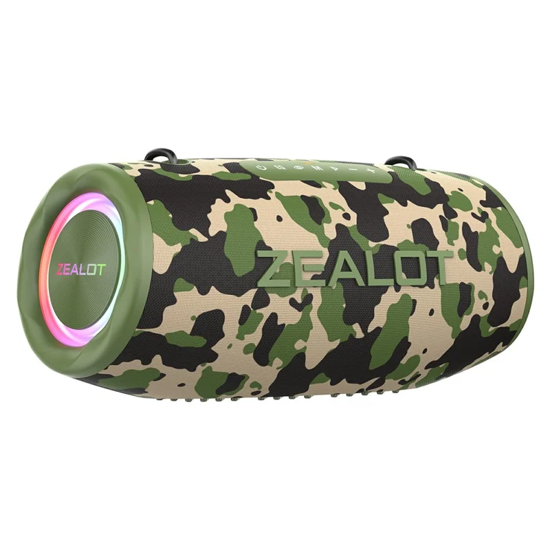 ZEALOT S87 Bluetooth-compatible Speaker RGB Light Outdoor 80W High Power Subwoofer - Camouflage