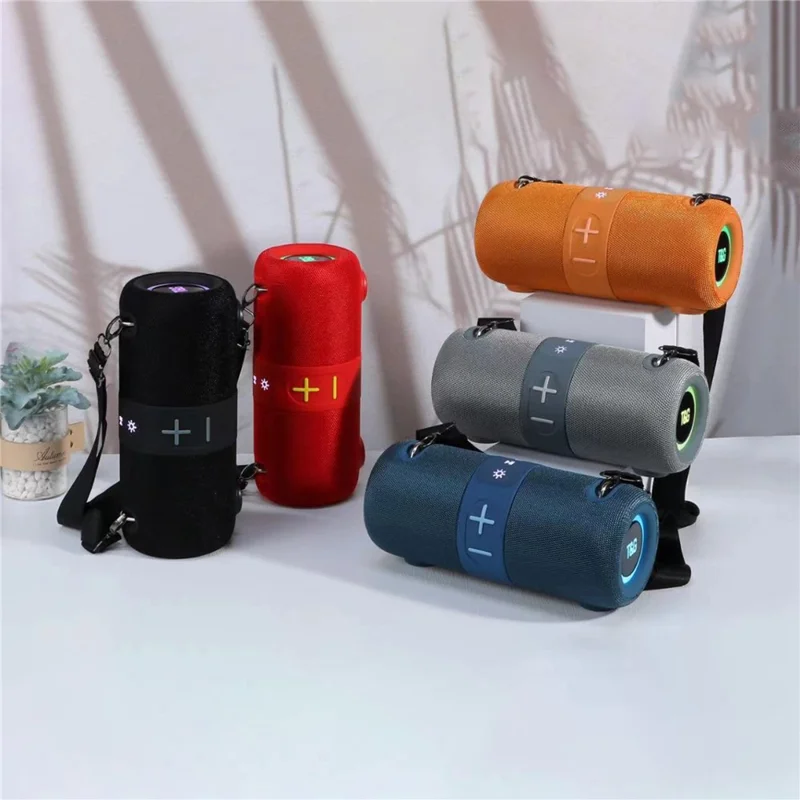 T&G TG-672 Outdoor Portable Subwoofer Bluetooth-compatible Speaker Support TF Card - Red