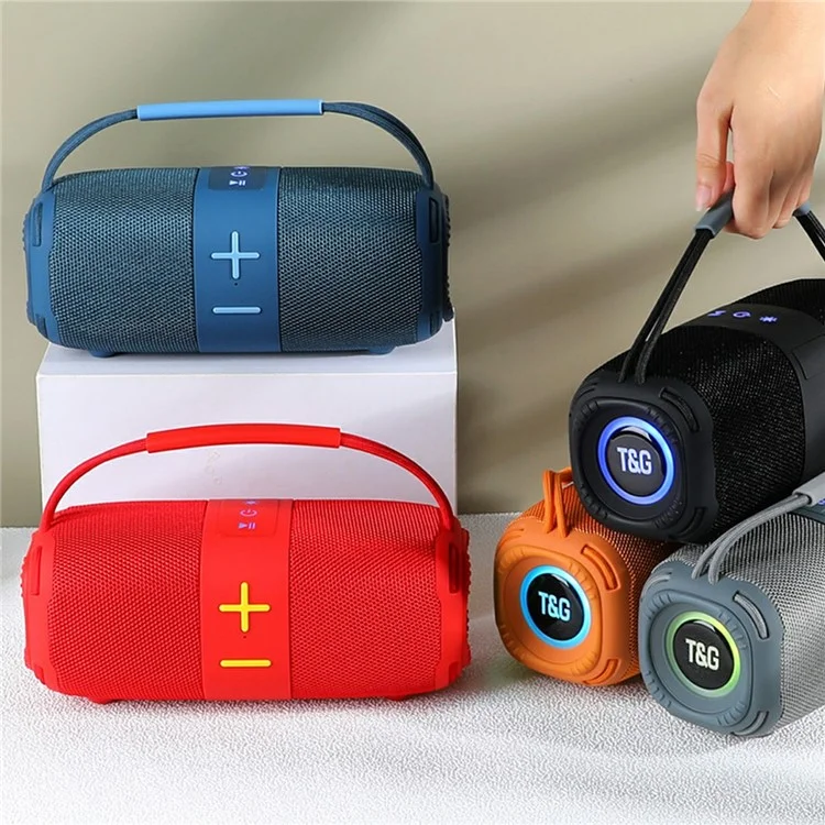 T&G TG-668 Wireless Bluetooth-compatible Speaker Portable TWS Subwoofer with Handle - Grey