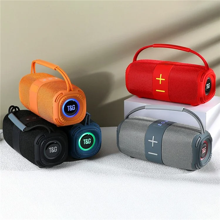 T&G TG-668 Wireless Bluetooth-compatible Speaker Portable TWS Subwoofer with Handle - Grey