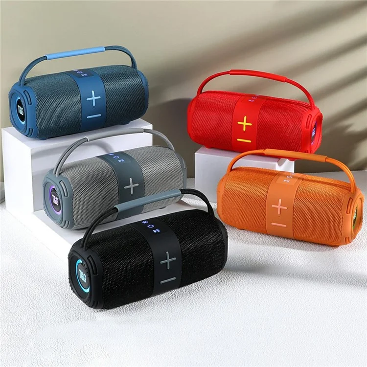 Haut-parleur Bluetooth sans fil portable TG-668 T&G avec caisson de basses et poignée - Noir