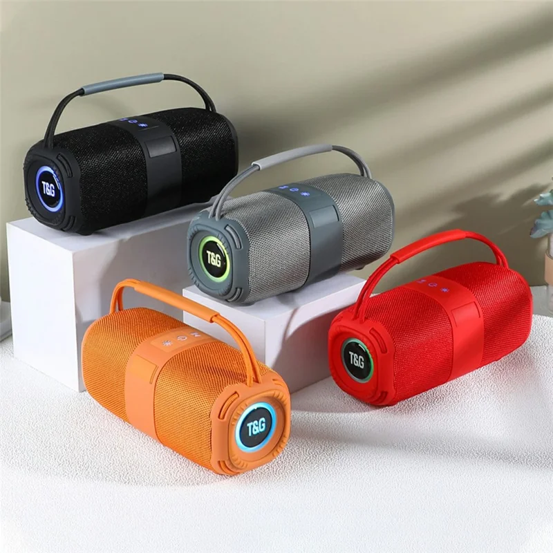 T&G TG-668 Trådløs Bluetooth-kompatibel Højttaler Bærbar TWS Subwoofer med Håndtag - Blå