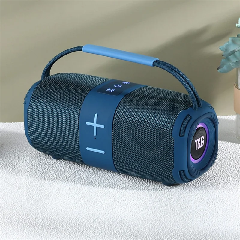 T&G TG-668 Trådløs Bluetooth-kompatibel Højttaler Bærbar TWS Subwoofer med Håndtag - Blå