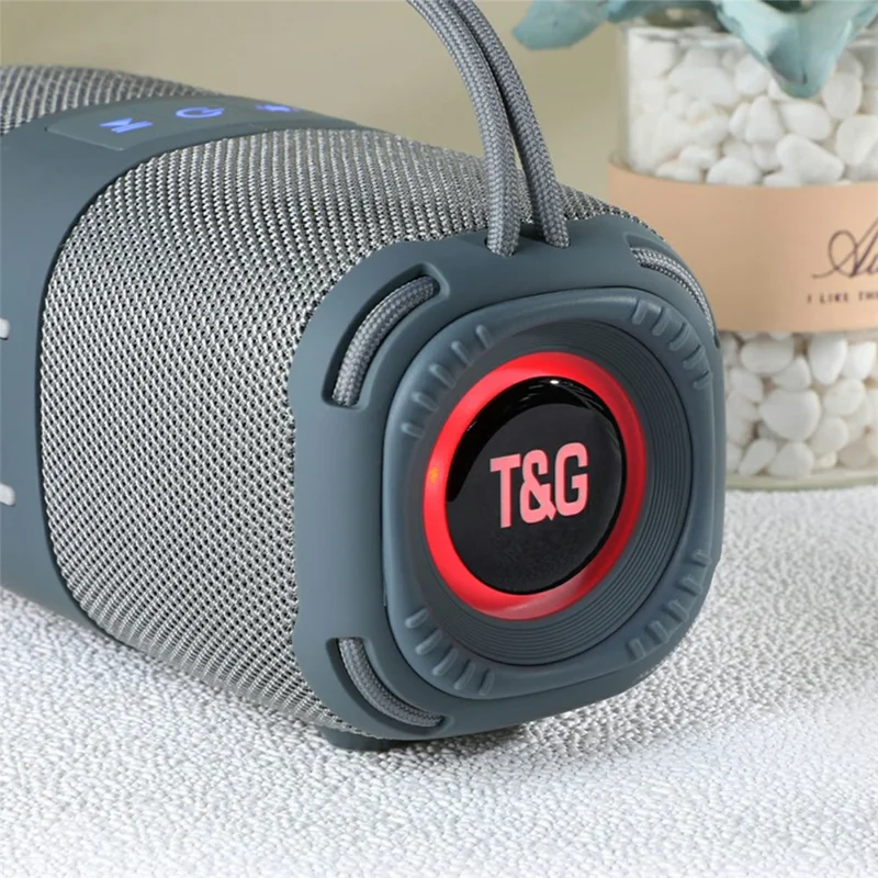 T&G TG-668 Wireless Bluetooth-compatible Speaker Portable TWS Subwoofer with Handle - Gold