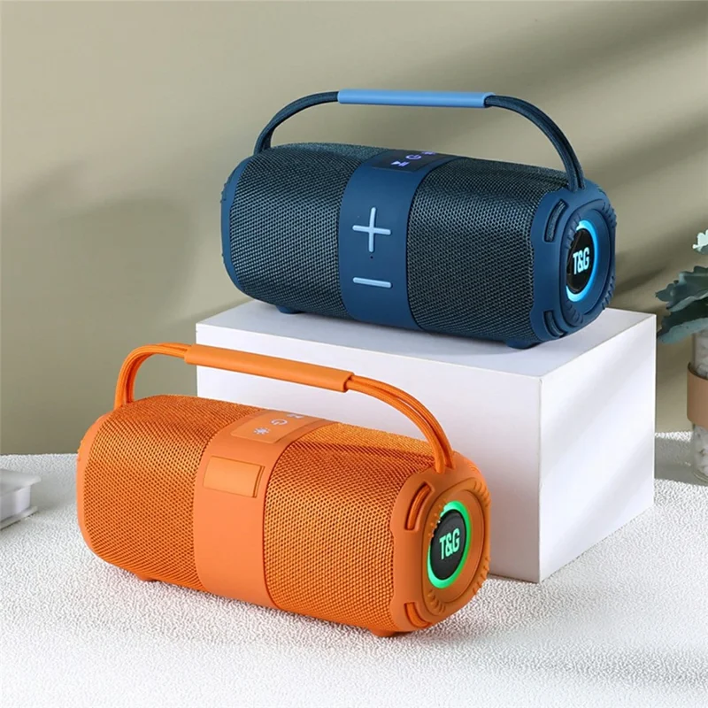 T&G TG-668 Wireless Bluetooth-compatible Speaker Portable TWS Subwoofer with Handle - Gold