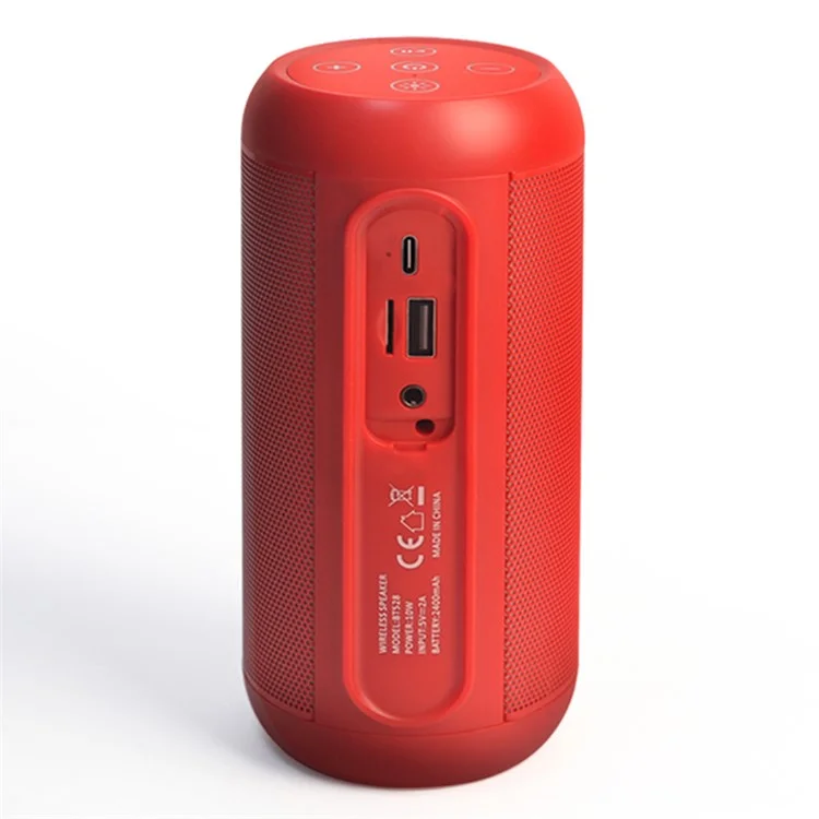 AFK BT528 Bluetooth-compatible Speaker with Ambient Light, Support TF Card, U-Disk - Red