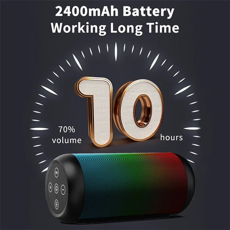 AFK BT528 Bluetooth-compatible Speaker with Ambient Light, Support TF Card, U-Disk - Red