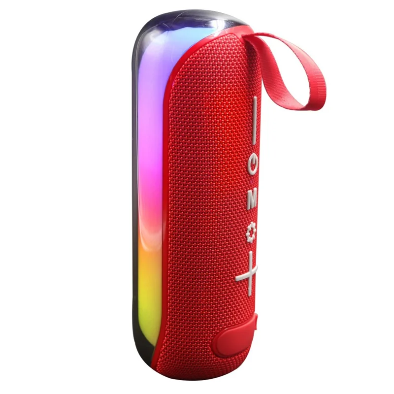 T&G TG-384 Mini Portable Bluetooth-compatible Speaker RGB Light Wireless Music Subwoofer Support TF  /  U-disk - Red