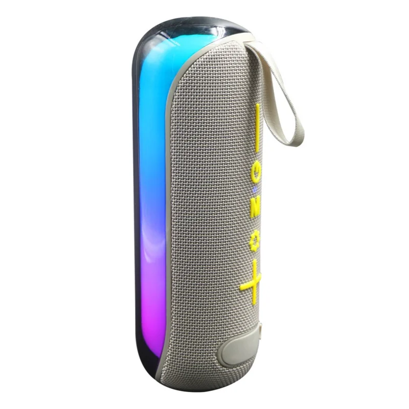 T&G TG-384 Mini Portable Bluetooth-compatible Speaker RGB Light Wireless Music Subwoofer Support TF  /  U-disk - Grey