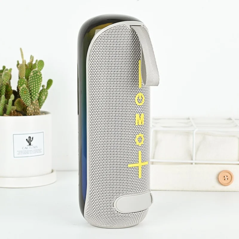 T&G TG-384 Mini Portable Bluetooth-compatible Speaker RGB Light Wireless Music Subwoofer Support TF  /  U-disk - Grey