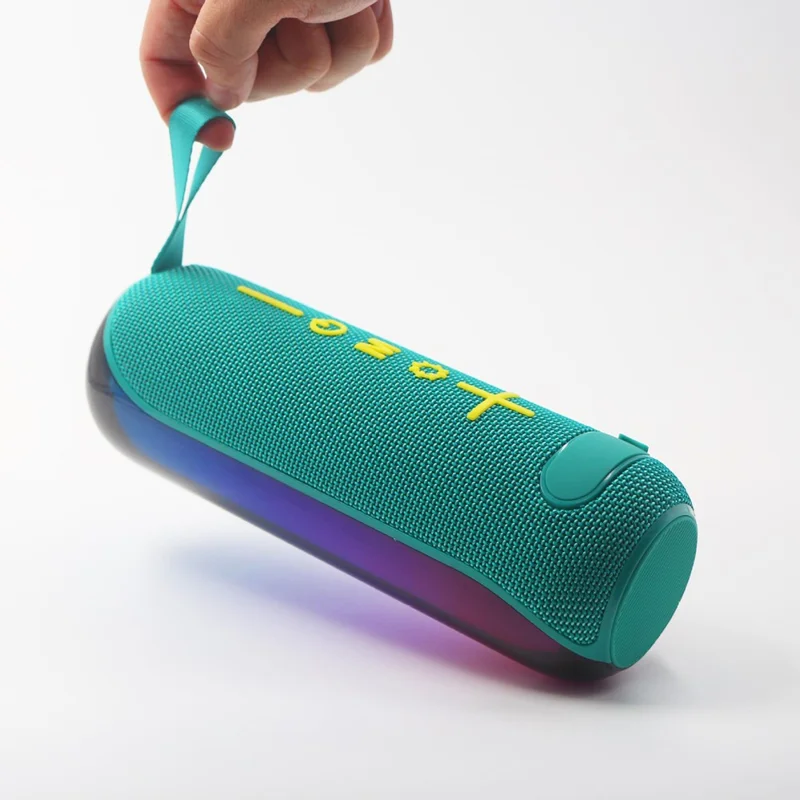 T&G TG-384 Mini Portable Bluetooth-compatible Speaker RGB Light Wireless Music Subwoofer Support TF  /  U-disk - Grey